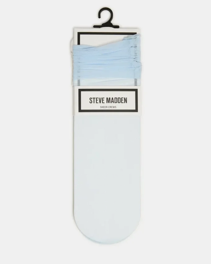 2er-Pack Sofia Crew-Socken aus einfarbigem Mesh, hellblau 2er-Pack Sofia Crew-Socken aus einfarbigem Mesh, hellblau