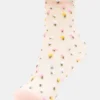 2er-Pack Tüllsocken „Wildflower“ in Blush