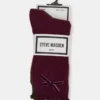 3er-Pack Folly Velvet Bow Rib Crew Socken Cherry