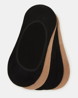 5er-Pack einfarbige Mikrofaser-Einlegesocken