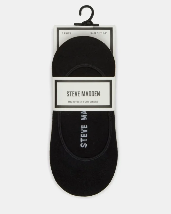 5er-Pack einfarbige Mikrofaser-Einlegesocken