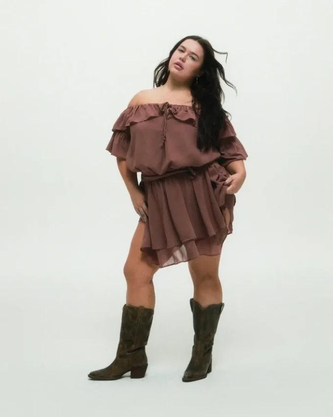 Albany Brown Distressed Wide Calf Albany Brown Distressed Wide Calf