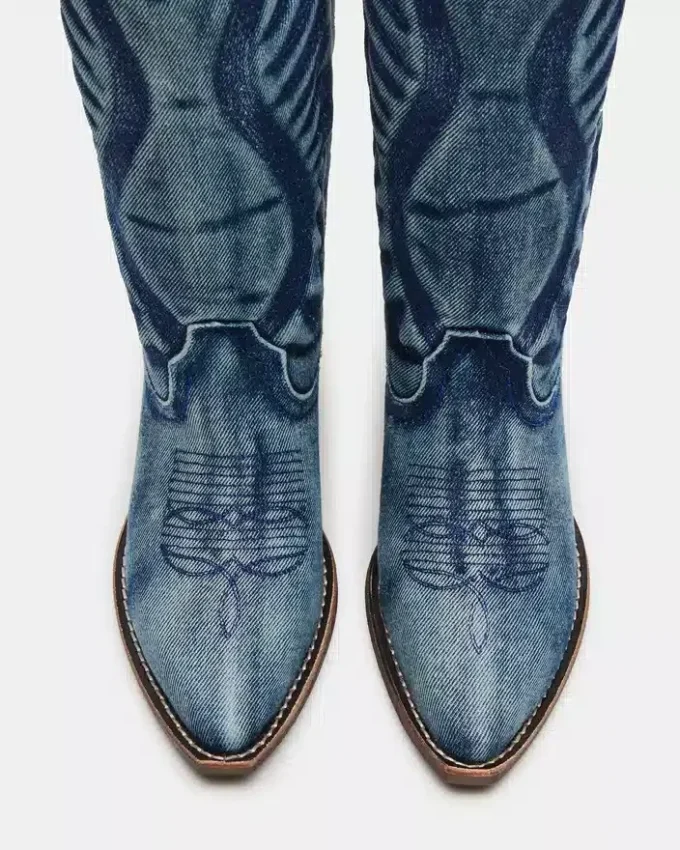 Albany Denim-Stoff, breite Waden Albany Denim-Stoff, breite Waden