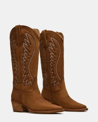 Albany Stitch Cognac-Wildleder