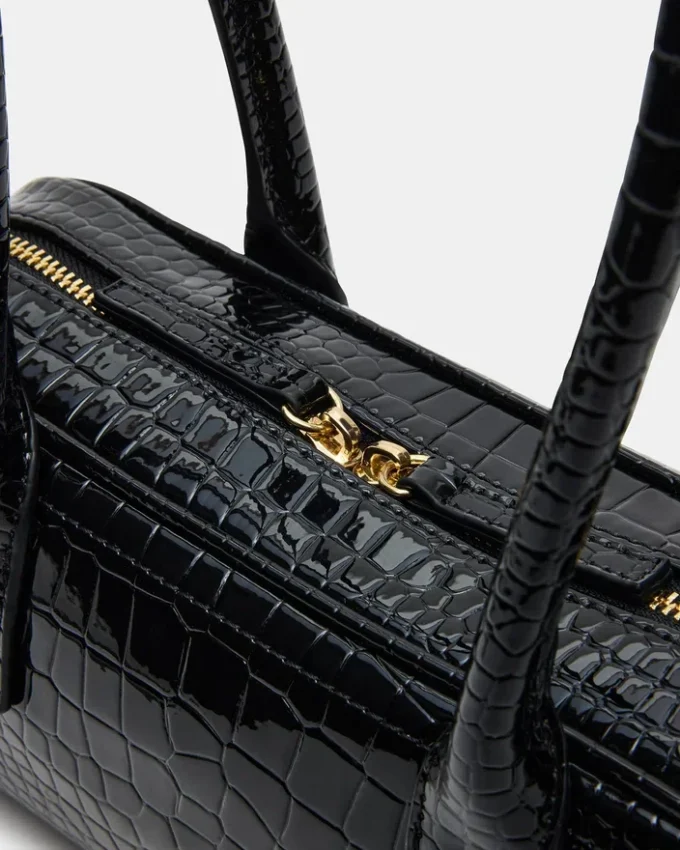 Anise Tasche Black Crocodile