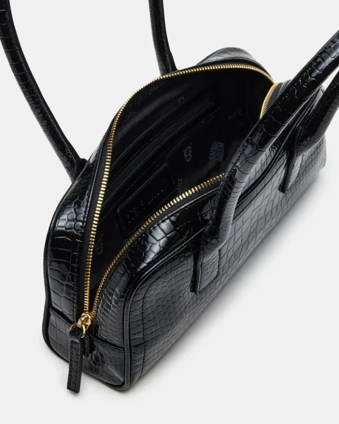 Anise Tasche Black Crocodile
