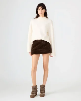 Aviva Kunstfellrock Dark Espresso