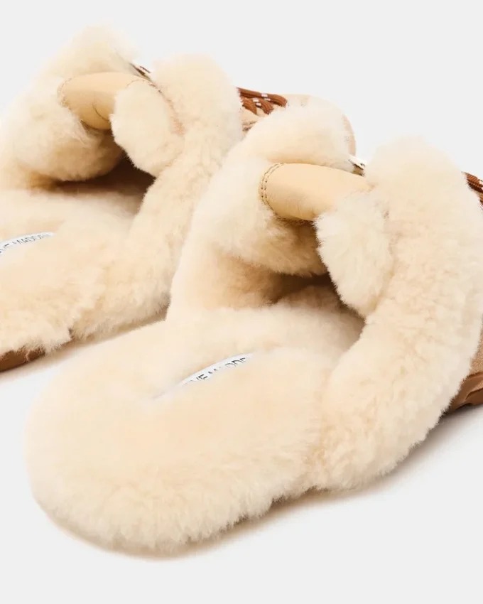 Aziel Pantolette Kunstfell Natur Aziel Pantolette Kunstfell Natur