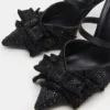 Baylin Schwarzer Satin mit Strass Baylin Schwarzer Satin mit Strass