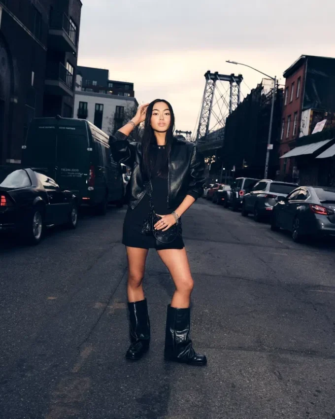 Benton Schwarzes Leder Benton Schwarzes Leder