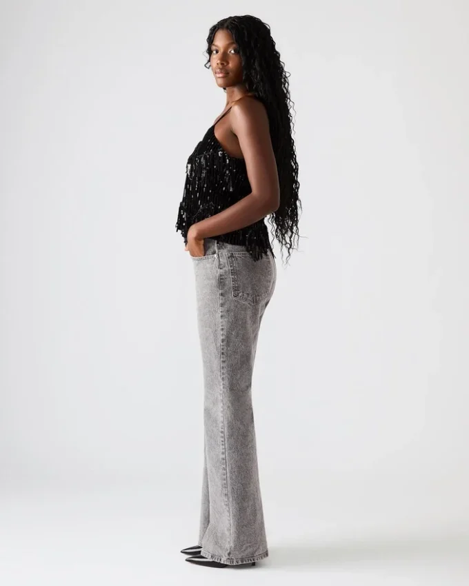 Blakelyn Pailletten-Top Schwarz