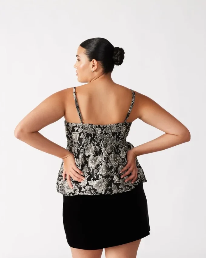 Bodi Top Schwarz Multicolor