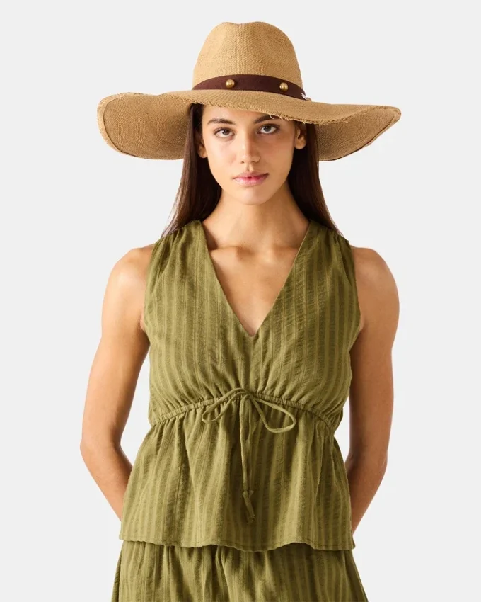 Boho Glam Studs Strohhut, hellbraun Boho Glam Studs Strohhut, hellbraun