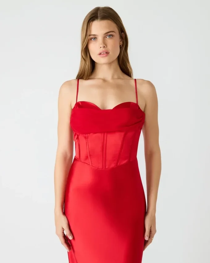 Carmela-Kleid Rot