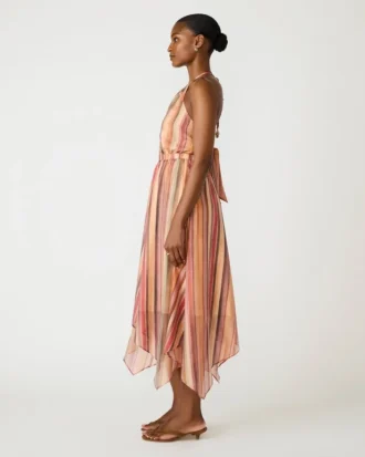 Dalina-Kleid, gestreift, mehrfarbig