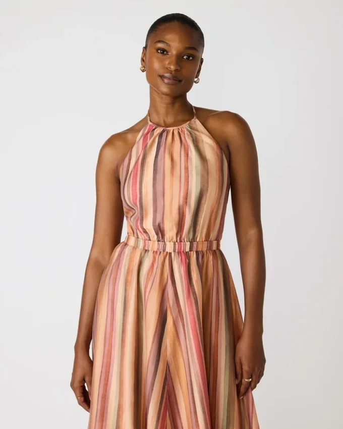 Dalina-Kleid, gestreift, mehrfarbig Dalina-Kleid, gestreift, mehrfarbig