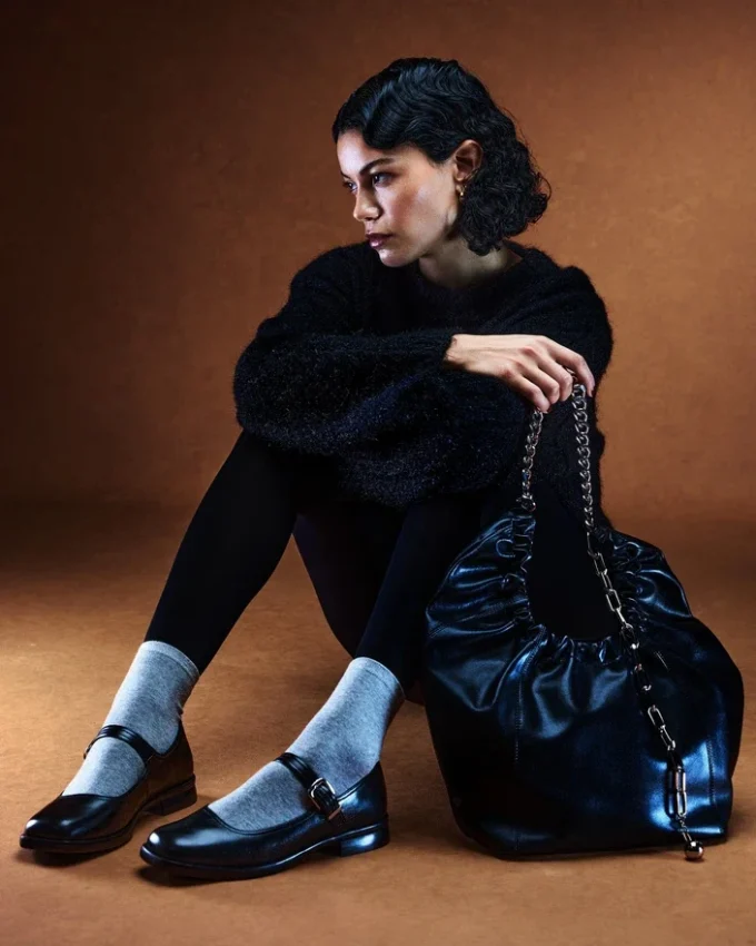 Delancy Schwarzes Leder Delancy Schwarzes Leder