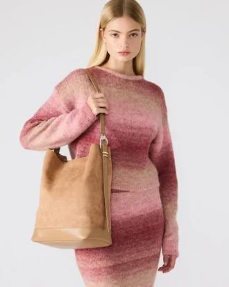 Denise-Tasche in Hellbraun