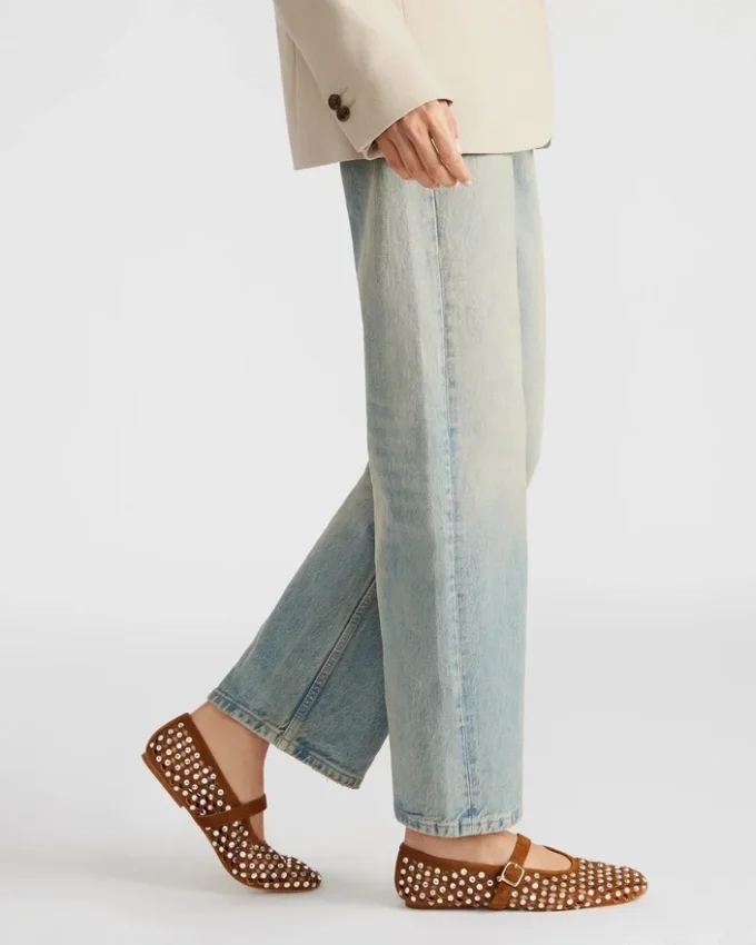 Dreaming Chestnut Wildleder mit Strasssteinen