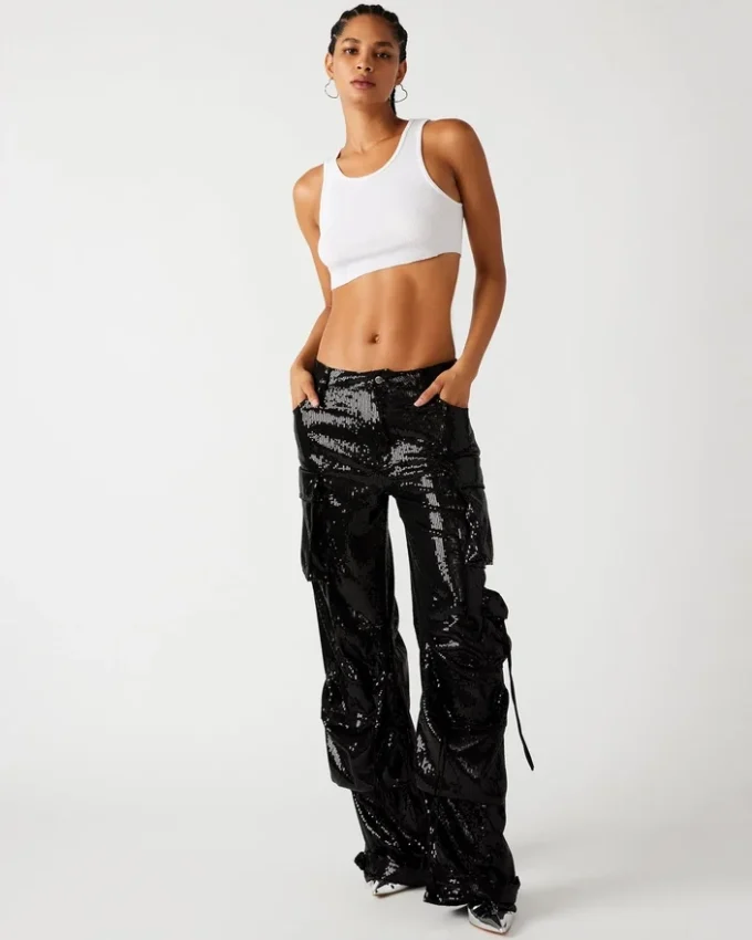 Duo Sequin Pant Schwarz