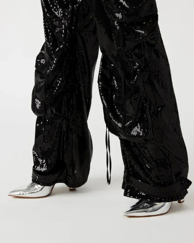 Duo Sequin Pant Schwarz