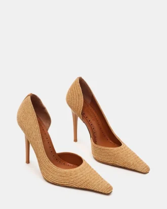 Elegante Pumps aus natürlicher Raffia