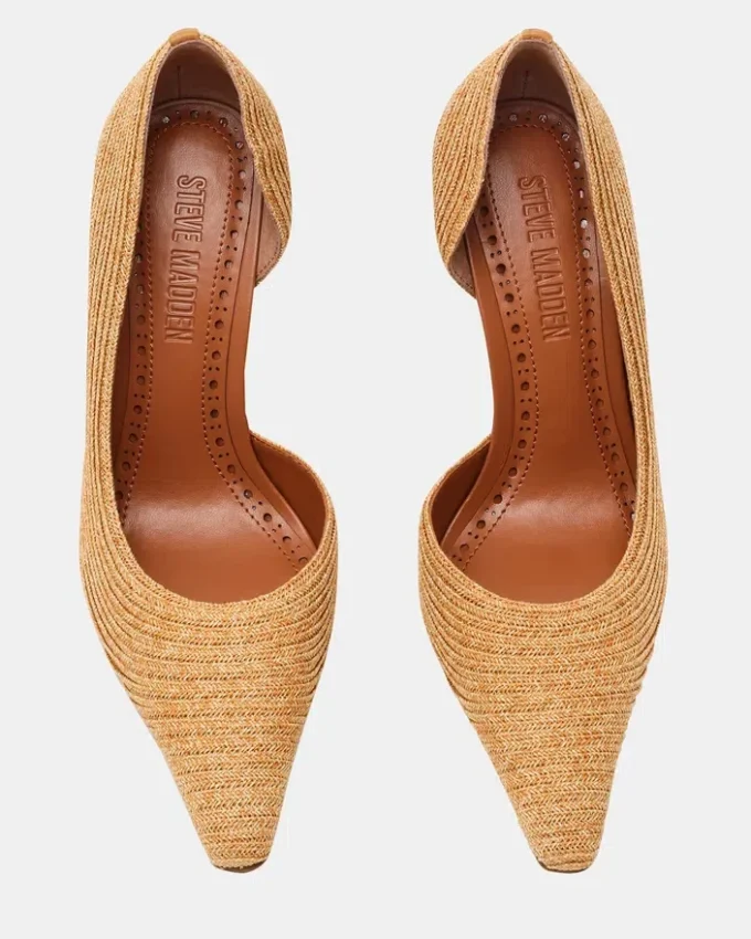 Elegante Pumps aus natürlicher Raffia