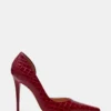 Elegante rote Krokodil-Pumps