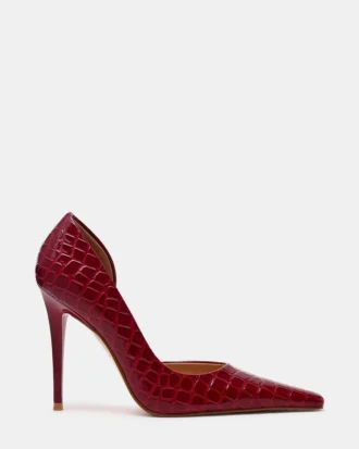 Elegante rote Krokodil-Pumps