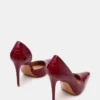 Elegante rote Krokodil-Pumps