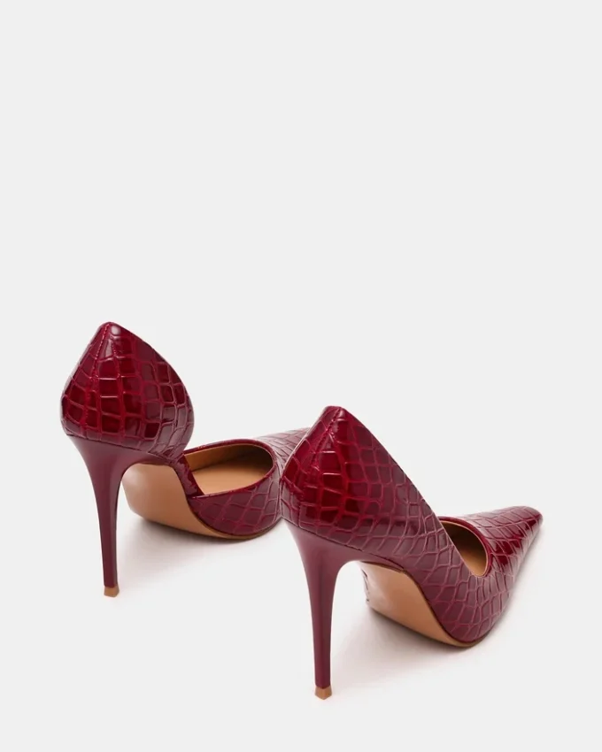 Elegante rote Krokodil-Pumps