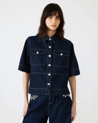 Eliana-Oberteil in Bijou-Blau