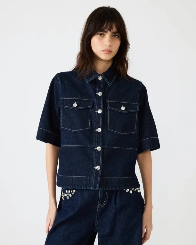 Eliana-Oberteil in Bijou-Blau