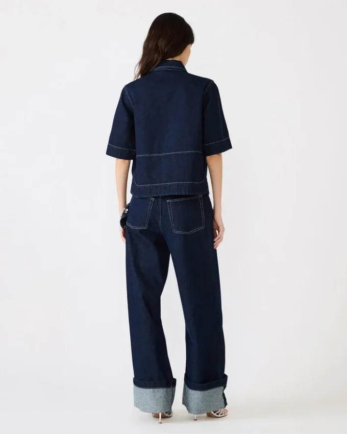 Eliana-Oberteil in Bijou-Blau