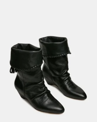 Enaya Schwarzes Leder