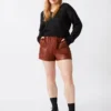Faux the Record Shorts Cognac Faux the Record Shorts Cognac