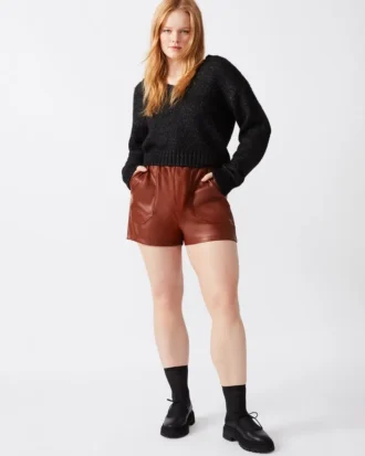 Faux the Record Shorts Cognac