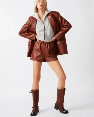 Faux the Record Shorts Cognac