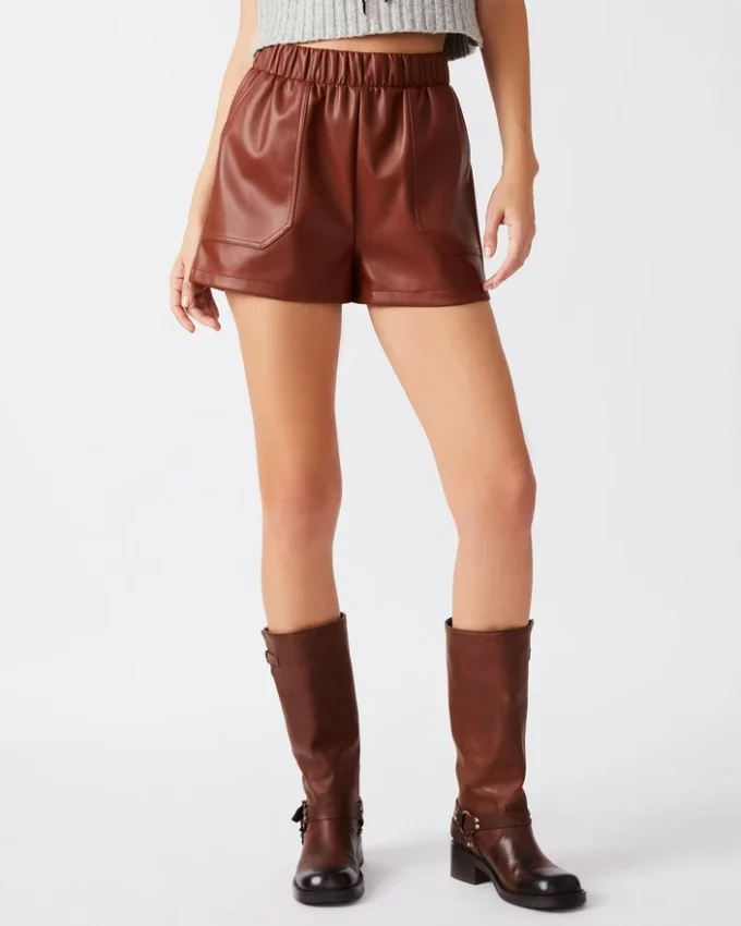 Faux the Record Shorts Cognac Faux the Record Shorts Cognac