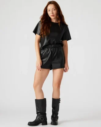 Faux the Record Shorts Schwarz