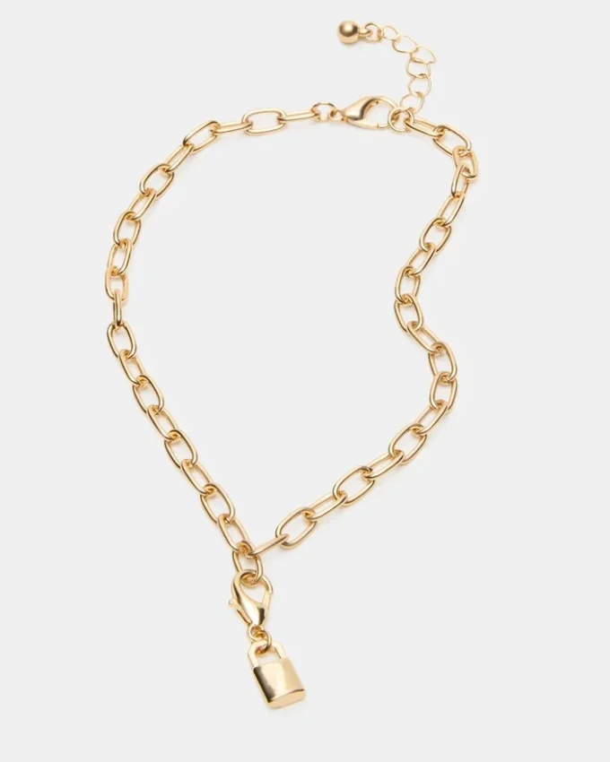 Fußkettchen-Set mit Schloss-Anhänger