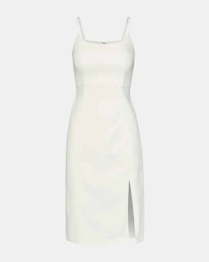 Giselle-Jeans-Kleid Weiß Giselle-Jeans-Kleid Weiß