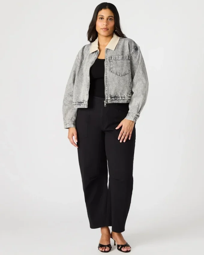 Glacia-Jeansjacke Hellgrau