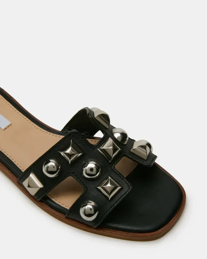 Hadyn Studs Schwarzes Leder Hadyn Studs Schwarzes Leder