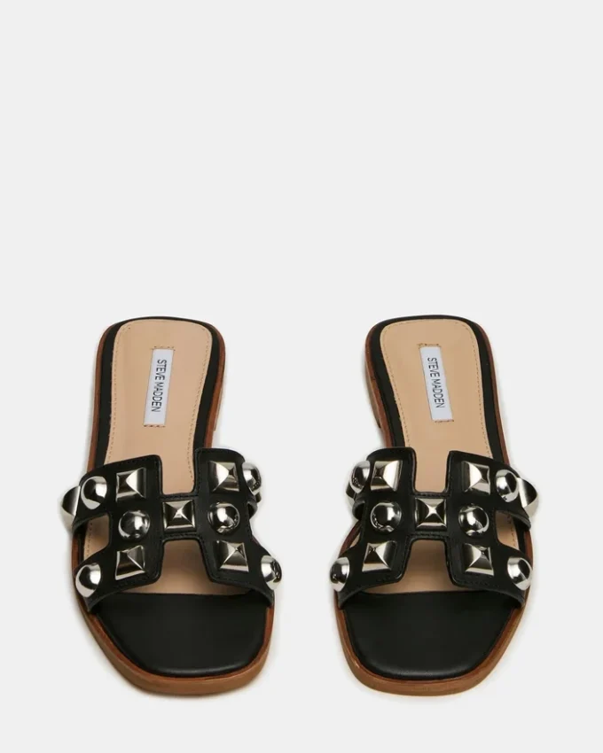 Hadyn Studs Schwarzes Leder Hadyn Studs Schwarzes Leder