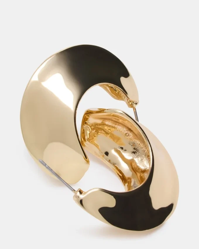 Halbmond-Ohrringe in Gold