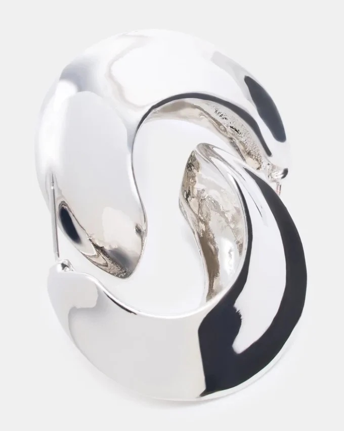 Halbmond-Ohrringe Silber