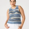Hannah Top Blau Multicolor