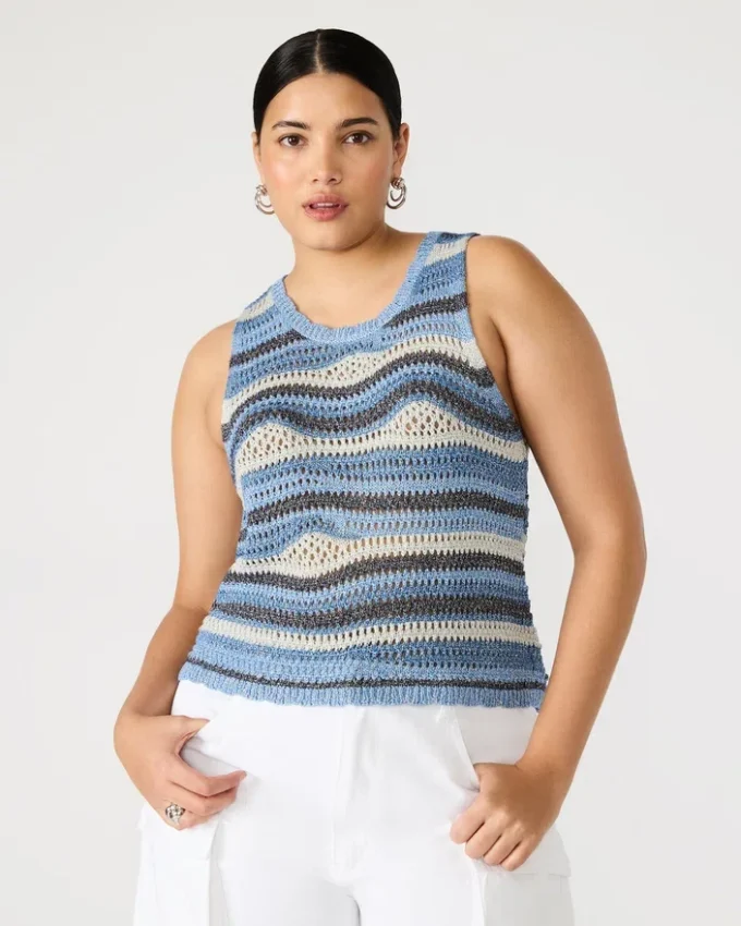 Hannah Top Blau Multicolor