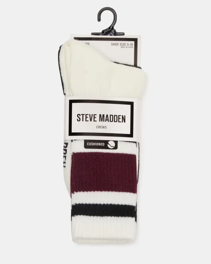 Ivy 2er-Pack gestreifte Athleisure-Socken Cherry